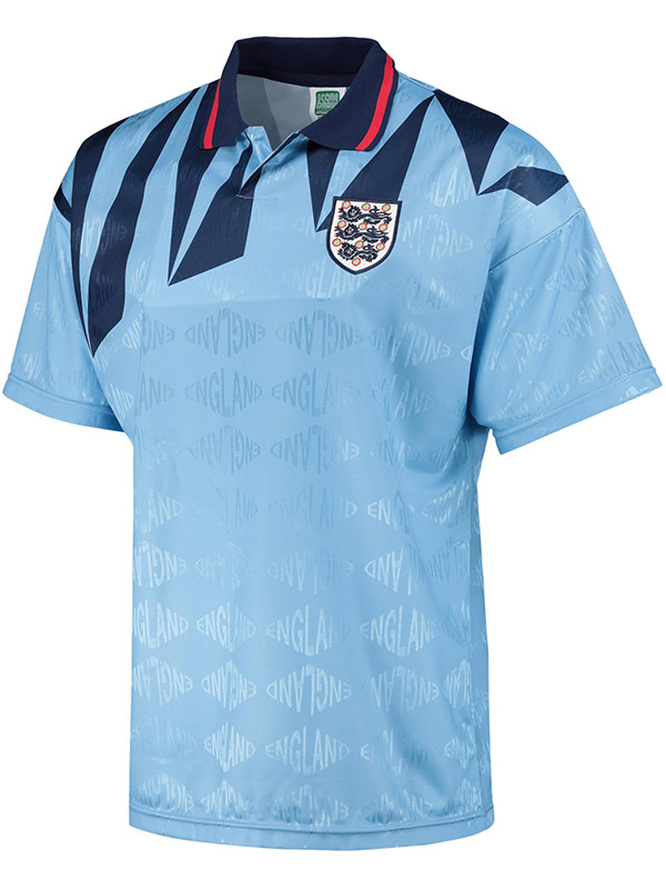 England troisième maillot rétro 3ème uniforme de football maillot de football bleu ciel homme coupe du monde 1990